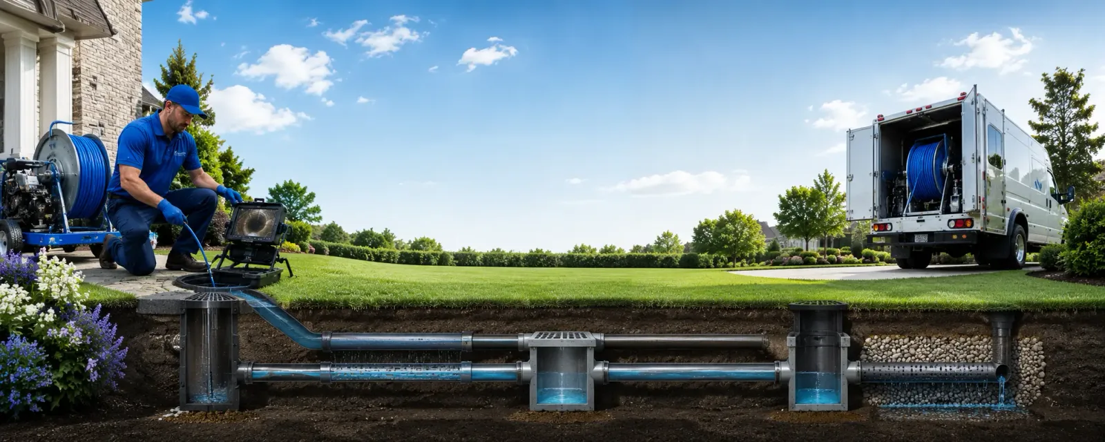 Outdoor drain cleaning information for Tarawa Terrace, NC